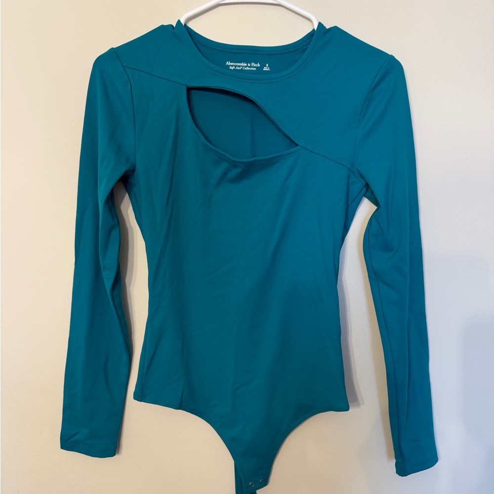 Abercrombie & Fitch Teal Asymmetrical Cutout Bodysuit NWOT